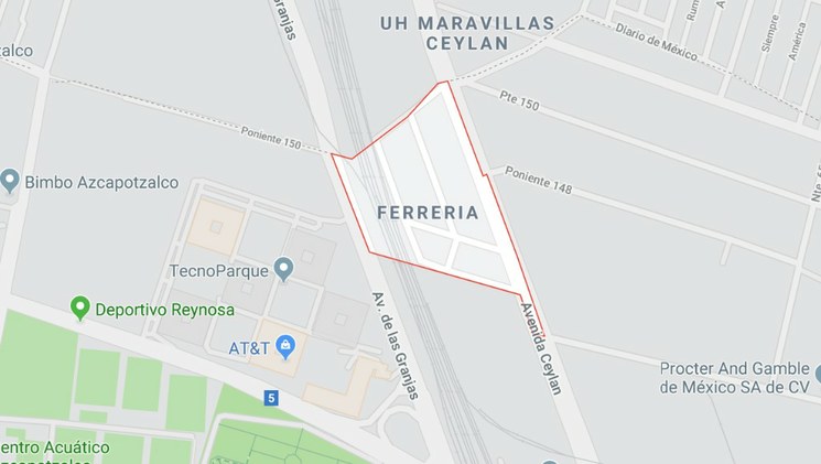 Mapa de la Colonia Ferrería