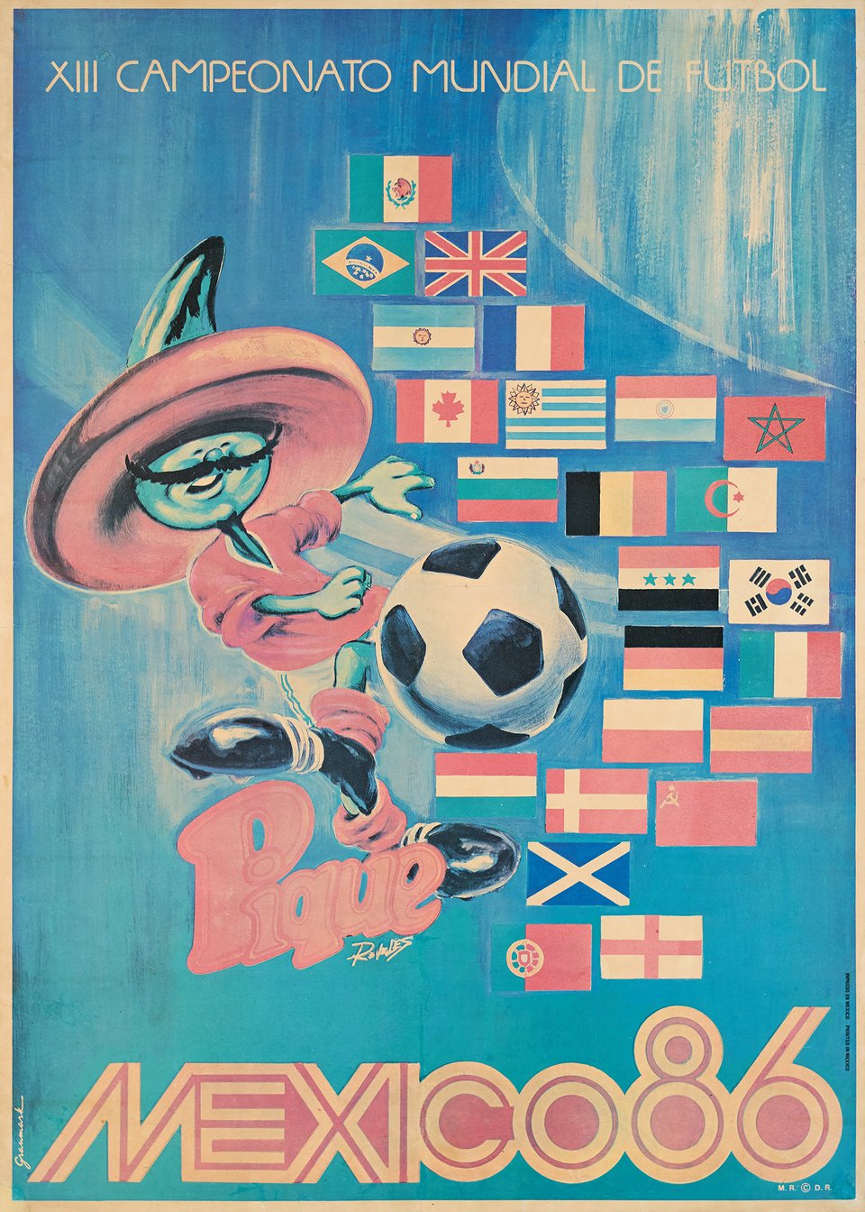 Póster del XIII Campeonato Mundial de Fútbol