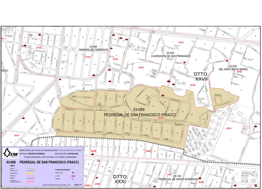 Mapa de la Colonia