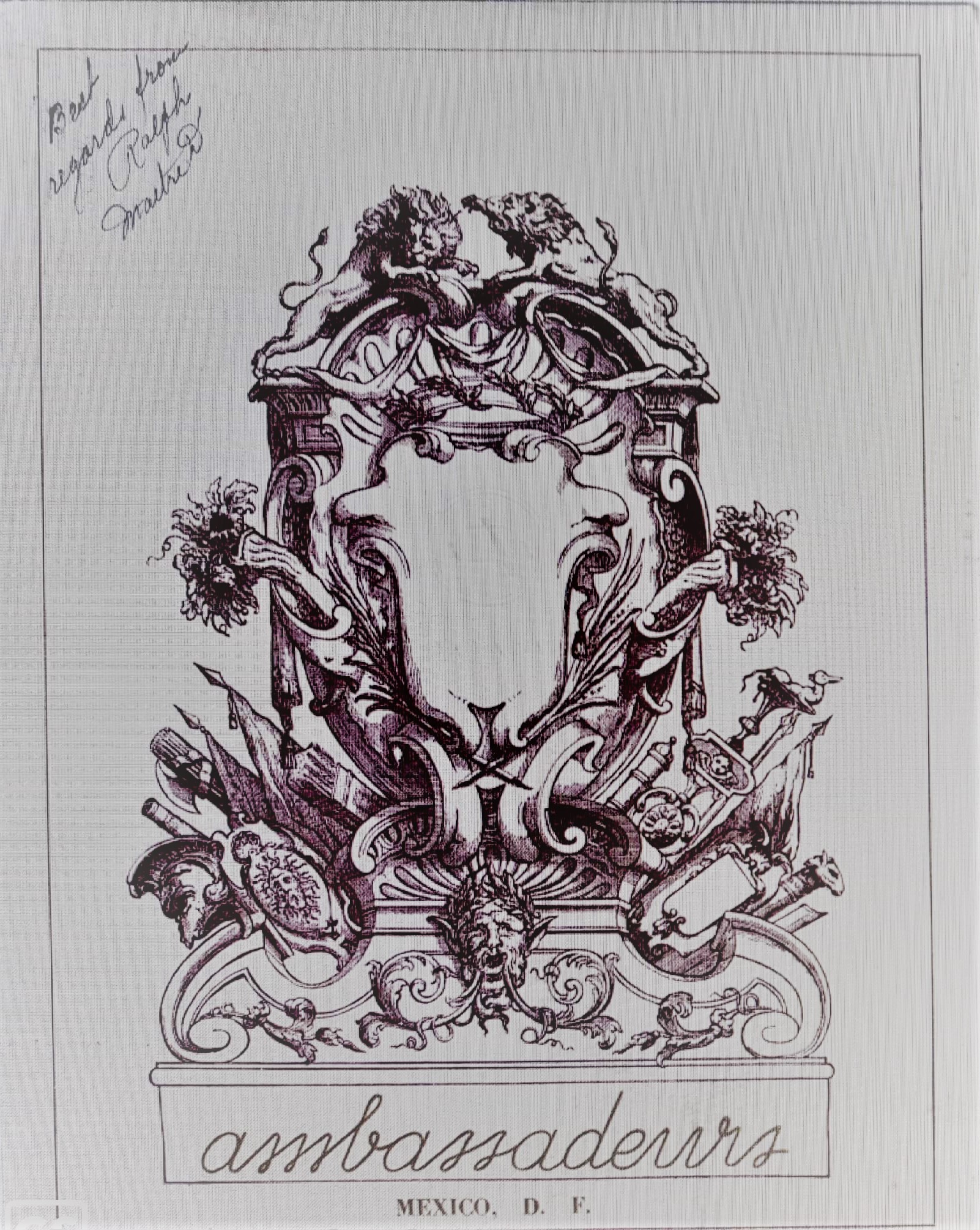 Menù orignal Ambassadeurs 1956