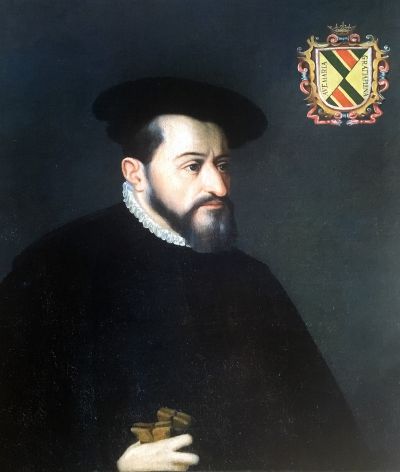 D. Antonio de Mendoza. 1ºNoua Hispanie Pro Rex el Dux Generalis". Año de 1535. CONACULTA-INAH. Antonio de Mendoza, conde de Tendilla fue el primer virrey de la Nueva España, gobernó de 1535 a 1550 y trajo a la ciudad de México los últimos fulgores del humanismo renacentista. Con los virreyes dio inicio la tradición de colgar los retratos de los hombres de poder en los salones del Palacio.