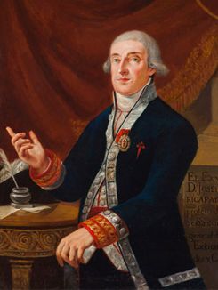 José Joaquín Vicente de Iturrigaray y Aróstegui e Gaínza y Larrea. Virrey de la Nueva España de 1803 a 1808. Iniciando su mandato, llegaron a este territorio el médico español Francisco Javier Balmis, acompañado de Alexander von Humboldt a quienes apoyó con recursos para la guerra contra Inglaterra.