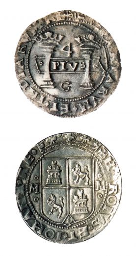 Las monedas llamadas de Carlos y Juana, fueron las primeras acuñadas por la Casa de Moneda de México.